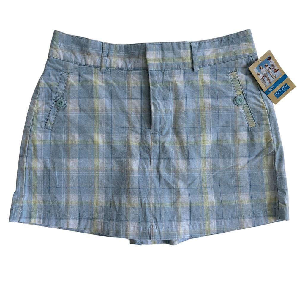 NWT Women's Dockers Plaid Mini Skort Size‎ 14 - Picture 2 of 4